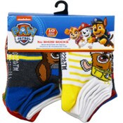 Wholesale - 10pk PAW PATROL RESCUES ON THE WAY NS SOCKS SIZE 4-6, UPC: 193159214678